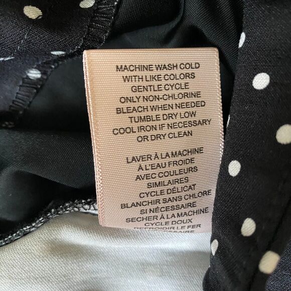 NWT Philosophy Ankle Pants Women's Size PXL Polka Dot Black Pull on Stretch - Picture 9 of 11